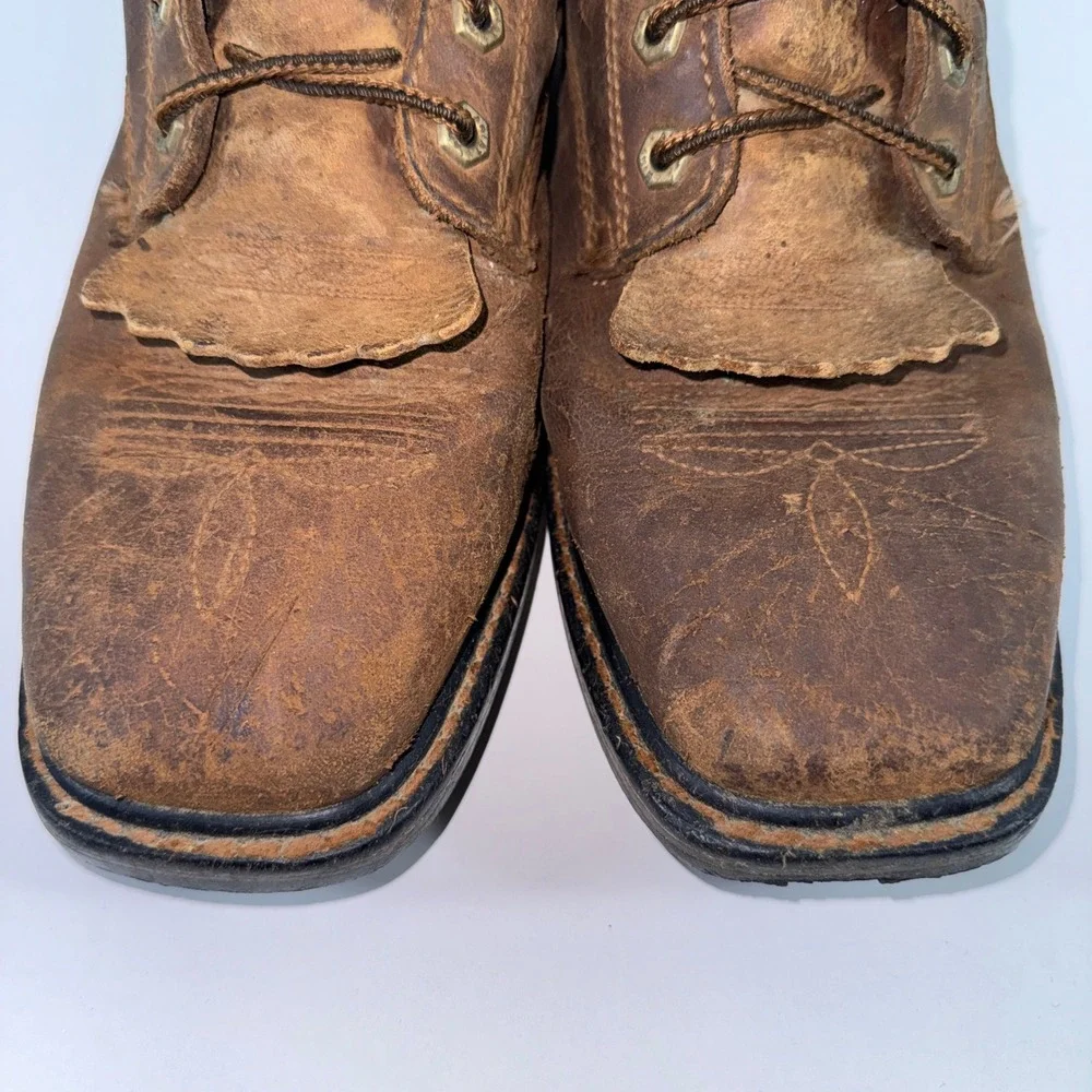 Ariat Cascade 8 Inch Work Boots Mens 9 EE Brown Leather EH Rated 10011916